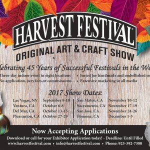 Harvest Festival Original Art & Craft Show, 10/27/2017 to 10/29/2017 Harvest Festival Original Art & Craft Show, 10/27/2017 to 10/29/2017